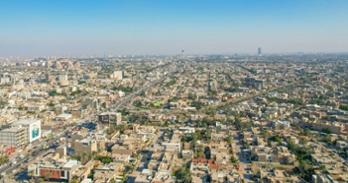 Aerial view of Baghdad, Iraq.