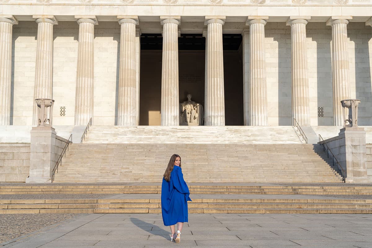 Julia Riera Perara at the Lincoln Memorial Julia Riera Perara at the Lincoln Memorial