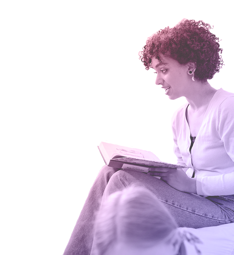 Teacher reading to students