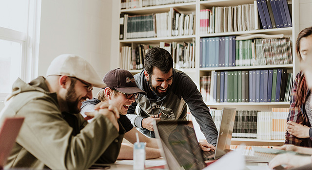 Students enjoying a study break.