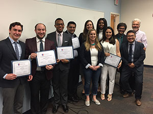 Students with certificates