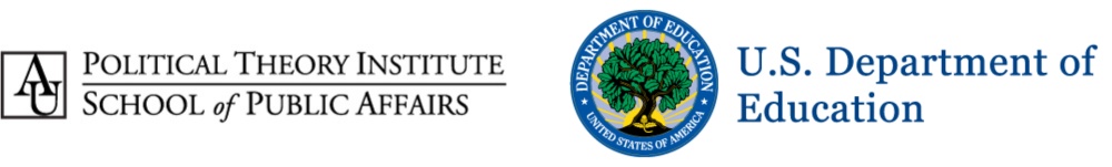 Political Theory Institute and U.S. Department of Education logos