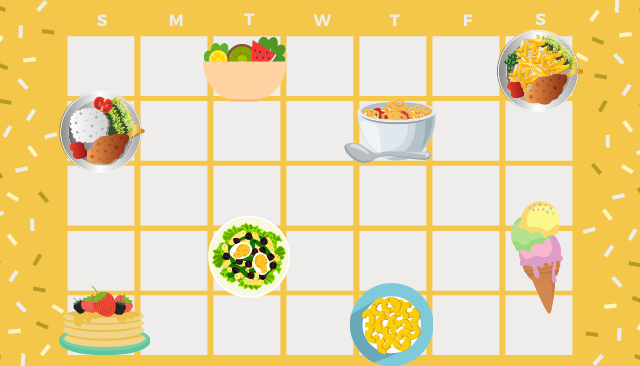 calendar of dining menus