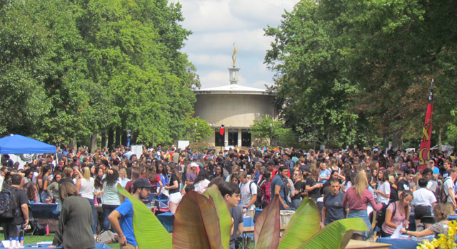 Student Activities fair on the AU quad (mobile)