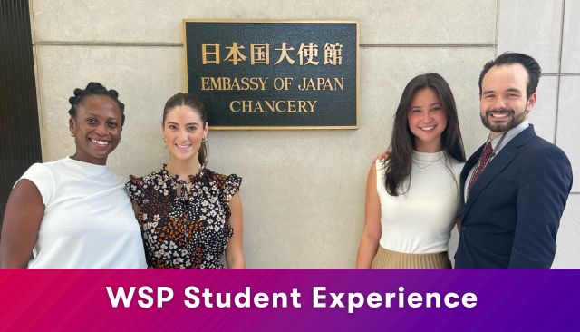 Students at the Japanese Embassy