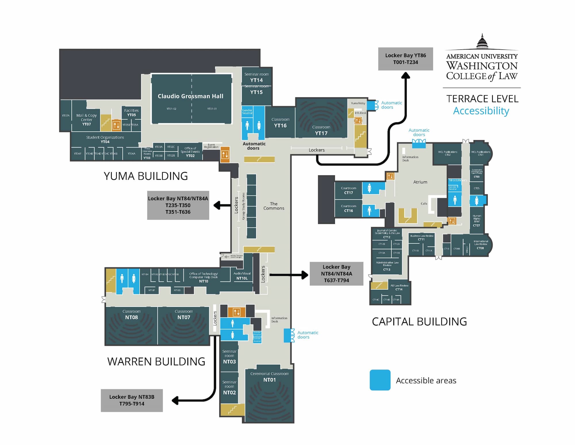 Terrace Locker Map