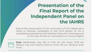 Presentation of the Final Report of the IACHR Panel