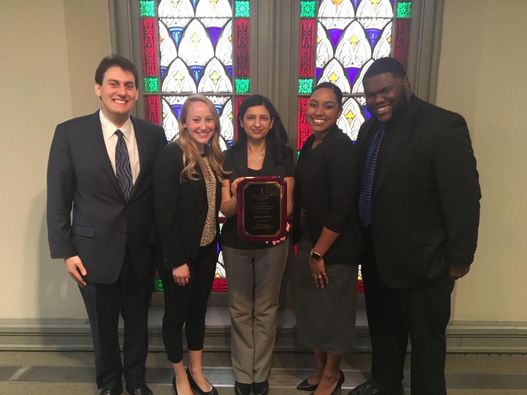 Student winners with Professor Asha Scielzo